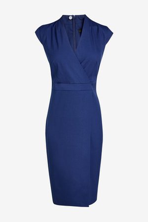 Buy Blue Tailored Fit Suit: Wrap Detail Dress from the Next UK online shop