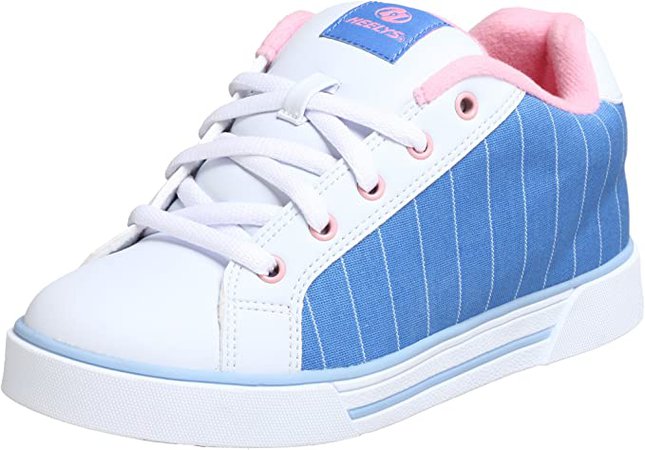 Amazon.com | Heelys Little Kid/Big Kid Flirt Skate Shoe, Blue/White Stripe, 5 M Big Kid | Fashion Sneakers