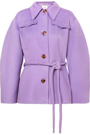 Nanushka | Adut belted wool and silk-blend jacket | NET-A-PORTER.COM