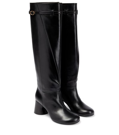 Khaite - Admiral leather knee-high boots | Mytheresa
