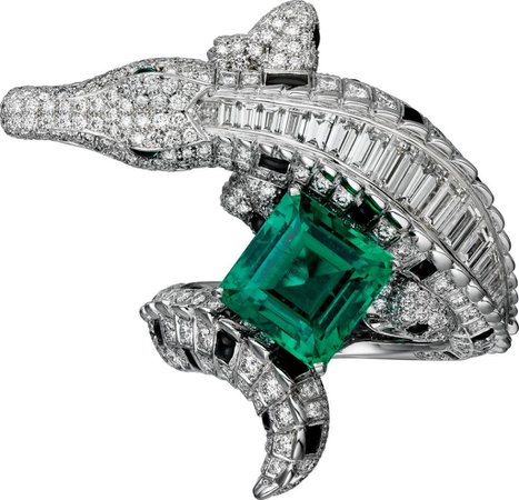 Cartier, Orinoco crocodile emerald ring