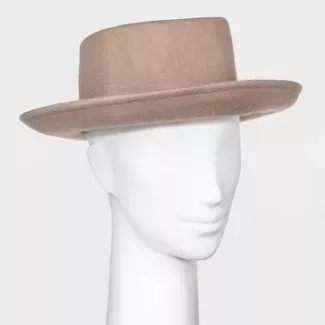 Women's Felt Boater Hat - Universal Thread™ Taupe One Size : Target