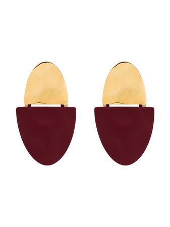 Nausheen Shah X Monica Sordo Gold-Plated Shah Split Earrings Ss20 | Farfetch.com