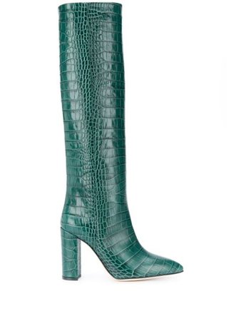 Paris Texas crocodile-effect knee-high Boots - Farfetch