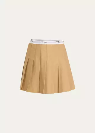 HOMMEGIRLS Logo Waistband Pleated Mini Skirt - Bergdorf Goodman