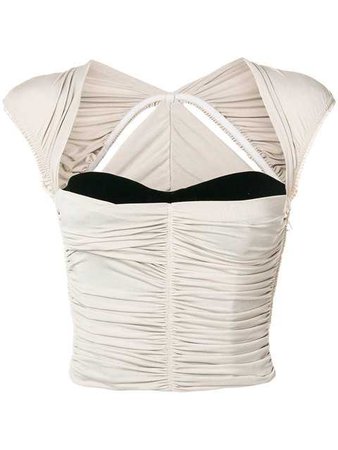 Alexander Wang Ruched Triangle Cap Sleeve Bodice $688 - Shop AW18 Online - Fast Delivery, Price