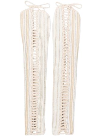 Isa Boulder lace-up Cotton Knitted Sleeves - Farfetch