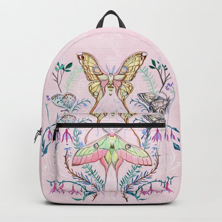 Chinese Moon Moth and Butterflies Backpack by claramcallister | Society6