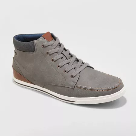 Men's Gerald Mid Top Casual Sneakers - Goodfellow & Co Grey : Target
