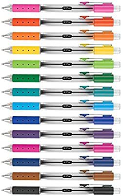 Amazon.com: TUL Retractable Gel Pens, Bullet Point, 0.7 mm, Gray Barrel, Assorted Standard and Bright Ink Colors, Pack of 14: Office Products