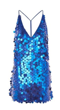 blue sequin mini dress