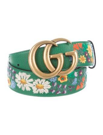 Gucci Double G Logo Leather Belt - Accessories - GUC554500 | The RealReal