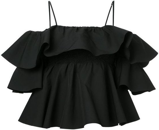 MSGM tiered ruffle top