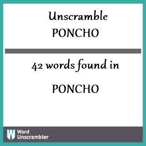 poncho words - Google Search