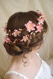jeweled bridal flower crown pink