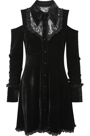 Dead Silent Shirt Dress in Black
