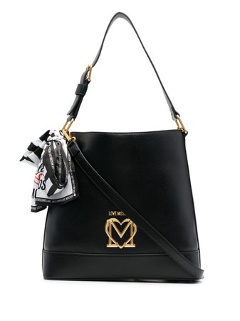 Love Moschino logo-plaque leather tote bag - FARFETCH