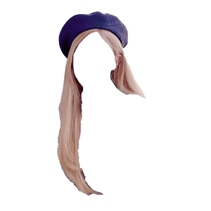 blonde hair png beret hat