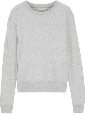 Tiered Broderie Anglaise-paneled French Cotton-terry Sweatshirt