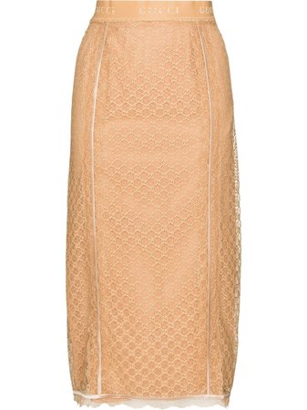 Gucci monogram-pattern high-waisted Skirt - Farfetch