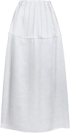 BEVZA Satin Midi Skirt Size: S