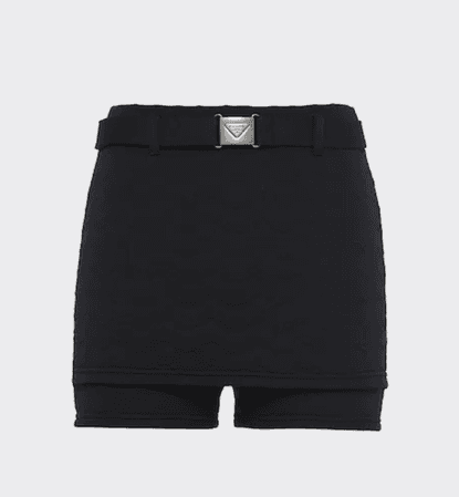 Prada Jacquard-Shorts Skorts Black