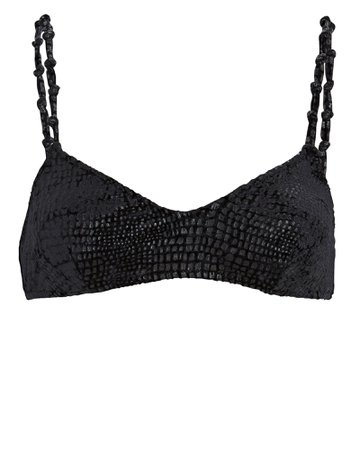 Solid & Striped April Velvet Blackout Bikini Top | INTERMIX®
