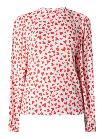 Buy VILA blouse shirt with heart pattern, model 'Heart' in white online (1121654) ▷ P&C online shop