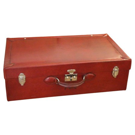 Red Leather Hermes Suitcase 70 cm, Hermes Trunk, Hermes Luggage For Sale at 1stDibs