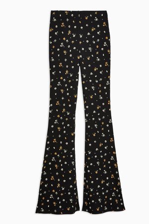 Floral Print Flared Trousers | Topshop