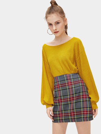 Plaid Print Skirt | ROMWE