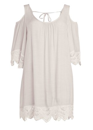 Cold Shoulder Cover-Up in White | VENUS