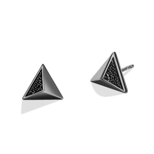 DARK ARMOR UNISEX STUDS Black Diamond Accent Silver with Black Rhodium – Star Wars™ Fine Jewelry