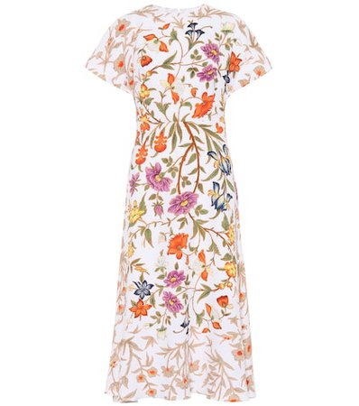 Floral-printed midi dress