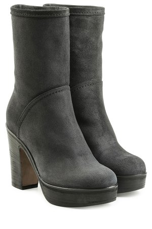 Suede Ankle Boots with Platform Gr. IT 40