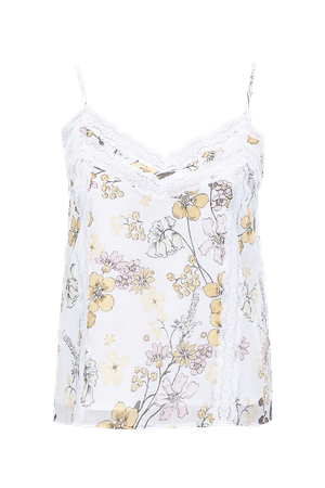 Floral Lace-Trim Cami