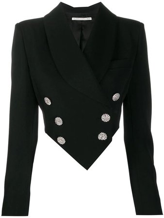 ALESSANDRA RICH embellished button blazer