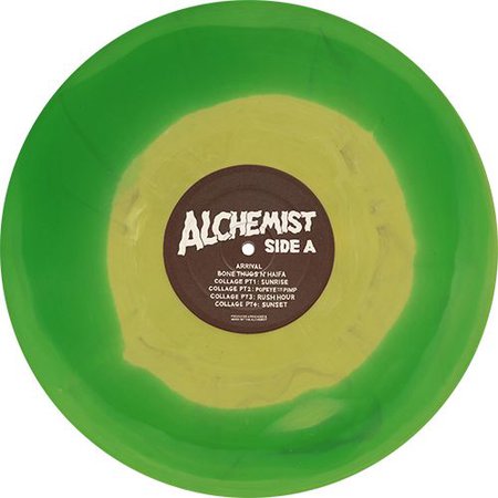 Green & yellow vinyl record.