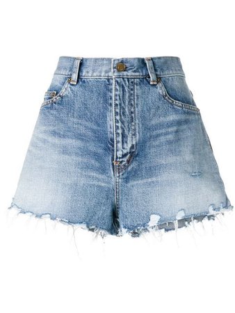Saint Laurent frayed shorts £420 - Shop Online - Fast Global Shipping, Price