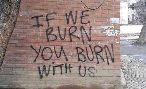 if we burn you burn with us -hunger games