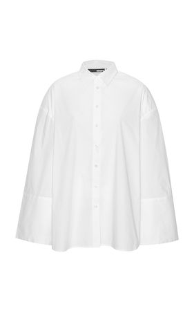 Oversized Cotton-Blend Button-Down Shirt By Rotate | Moda Operandi