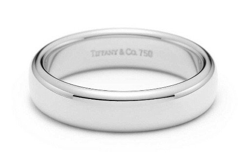 tiffany solid wedding band silver