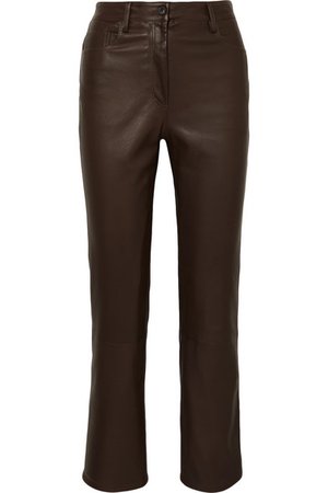 The Row | Charlee leather straight-leg pants | NET-A-PORTER.COM