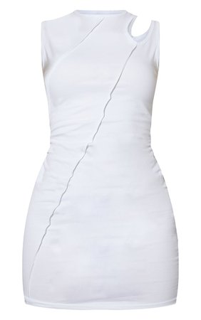 Petite White Cut Out Sleeveless Bodycon Dress | PrettyLittleThing USA