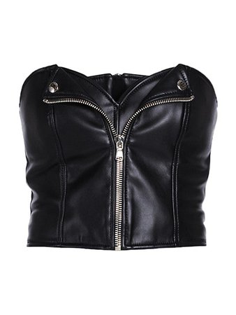 Moschino Faux Leather Bustier