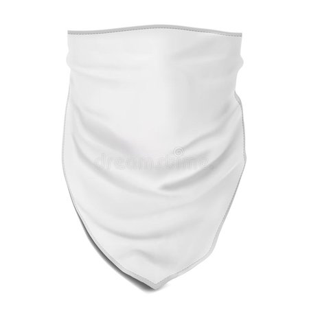White Bandana, Buff On The Face. Stock Illustration - Illustration of bandana, background: 125341618