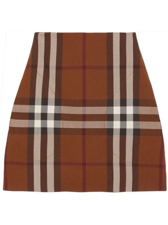 Burberry check-print wool-blend Skirt - Farfetch