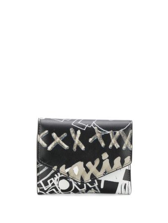 Maison Margiela Graffiti Print Wallet S56UI0136P2947 Black | Farfetch