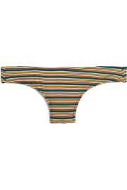 Madewell Second Wave Rainbow Stripe Henley Bikini Top | Nordstrom
