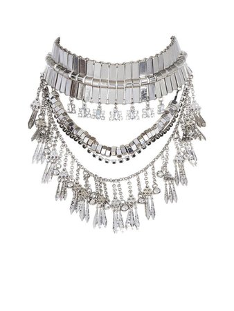 metallic choker necklace